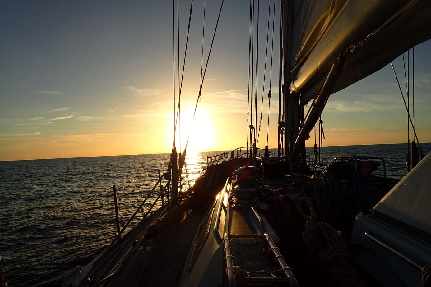 Sailing sunset