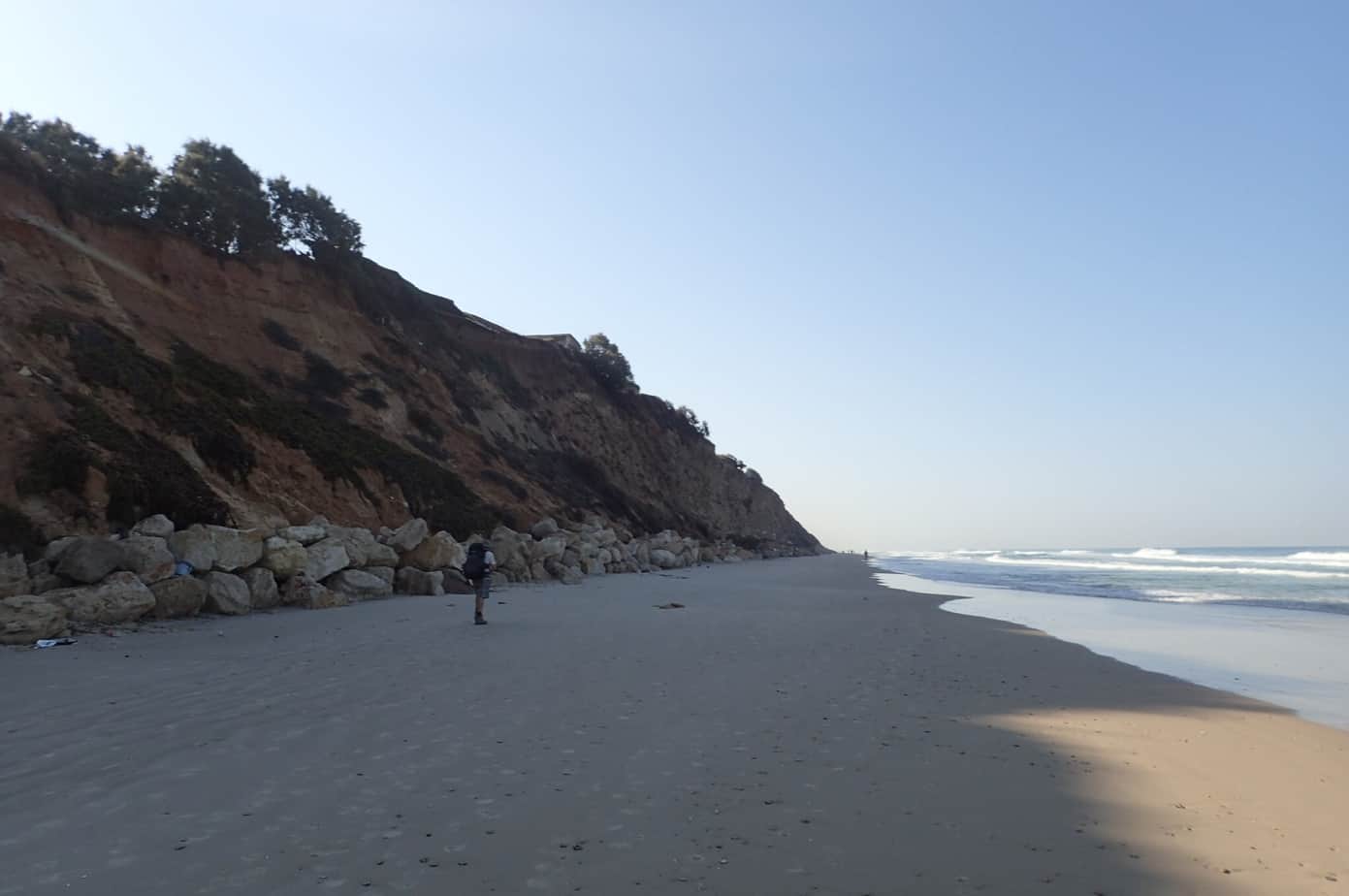 Beach hike in Israel