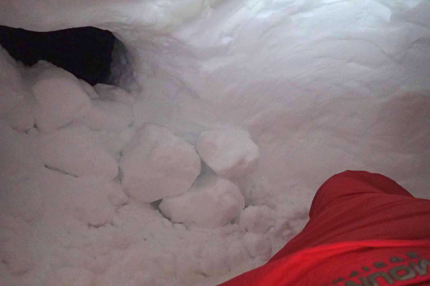 sleep in a snow hole