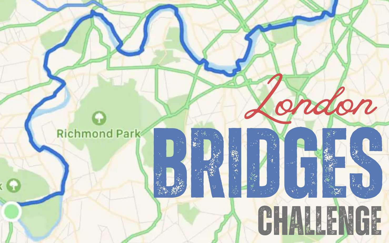 Map London Bridges Walk Challenge
