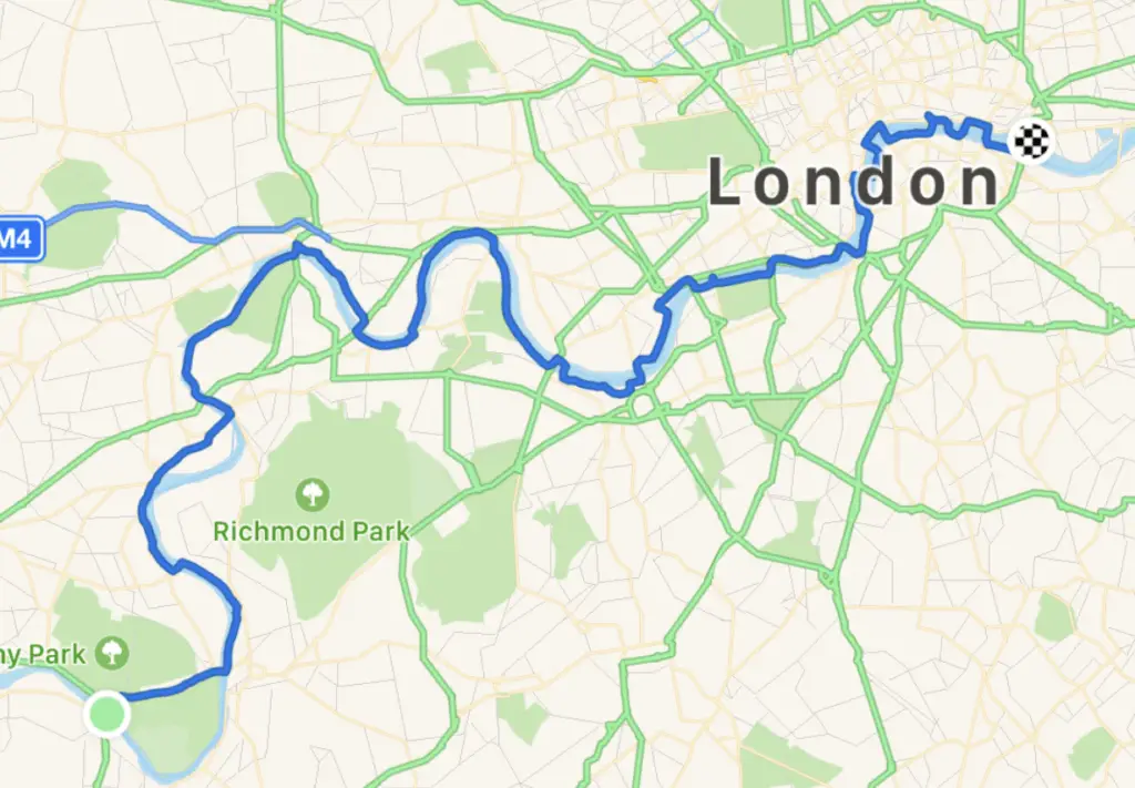 Map London Thames Bridge Challenge