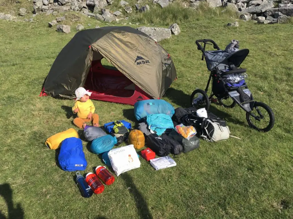 Wild camping with a baby