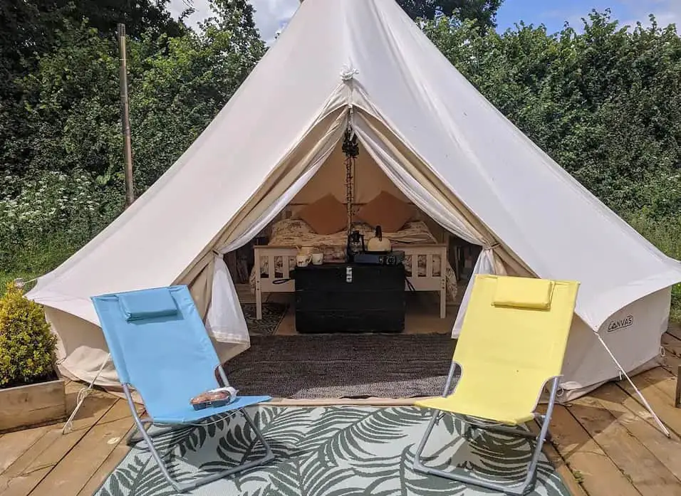 Glamping holidays somerset, bell tent