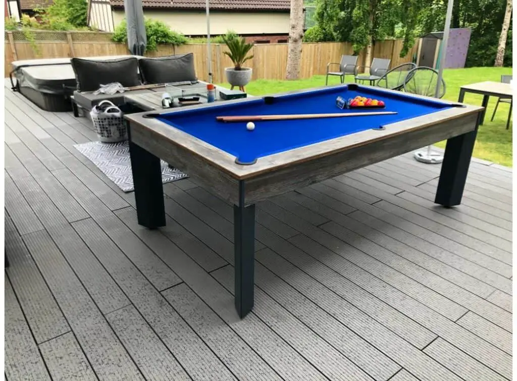 Outdoor pool table and dinning table