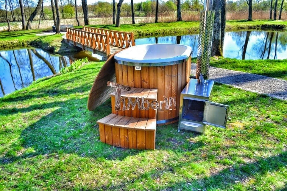 Wooden 2 person hot tub