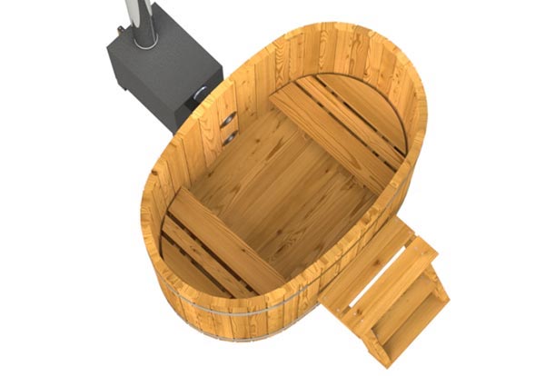 cheap wood fire hot tub for two